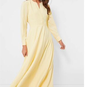 Tuckernuck lemon yellow seersucker dress